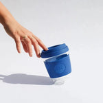 GLASS TRAVEL TUMBLER - WINTER BONDI BLUE 8 OZ - Muse Baskets and Co.