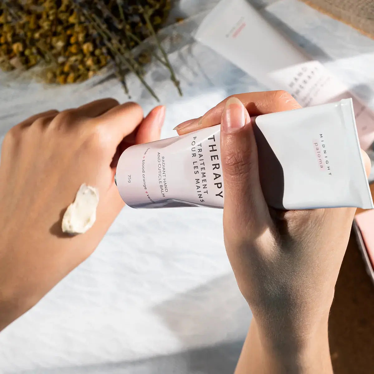HAND THERAPY CREAM BLOOD ORANGE, VANILLA + GRAPEFRUIT - Muse Baskets and Co.