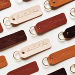 HOME SWEET HOME SCRIPT KEYCHAIN - CAMEL - Muse Baskets and Co.