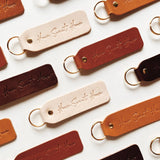 HOME SWEET HOME SCRIPT KEYCHAIN - CAMEL - Muse Baskets and Co.