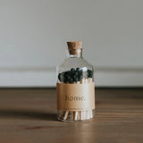 HOME: WOODEN MATCHES IN GLASS APOTHECARY JAR - Muse Baskets and Co.