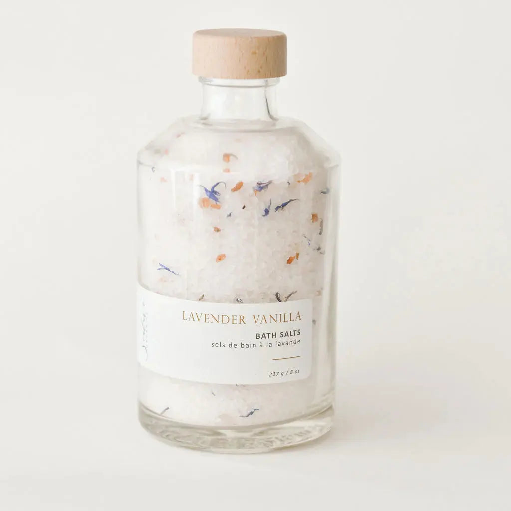 LAVENDER VANILLA BATH SALTS - Muse Baskets and Co.