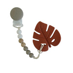 LEAF TEETHER ON A BEADED STRAND - Muse Baskets and Co.