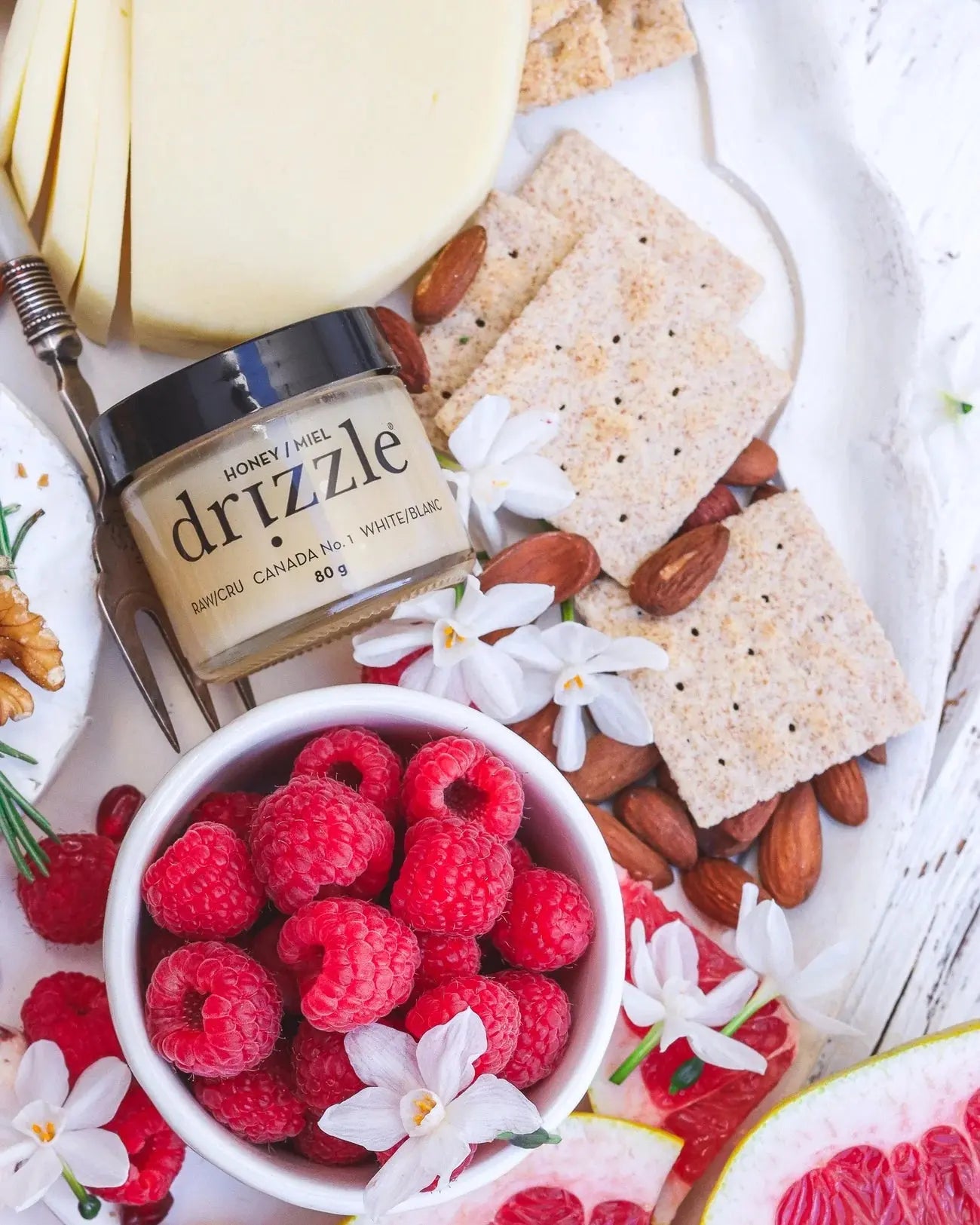 MINI WHITE RAW HONEY - Muse Baskets and Co.