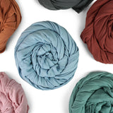 MUSLIN SWADDLE BLANKETS - IVORY + RED RAINBOW - Muse Baskets and Co.