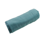 MUSLIN SWADDLE BLANKETS - PALE BLUE - Muse Baskets and Co.