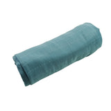MUSLIN SWADDLE BLANKETS - PALE BLUE - Muse Baskets and Co.