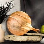 ROUND ACACIA HARDWOOD CUTTING BOARD - Muse Baskets and Co.