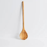 ROUND OLIVE WOOD COOKING SPOON - Muse Baskets and Co.