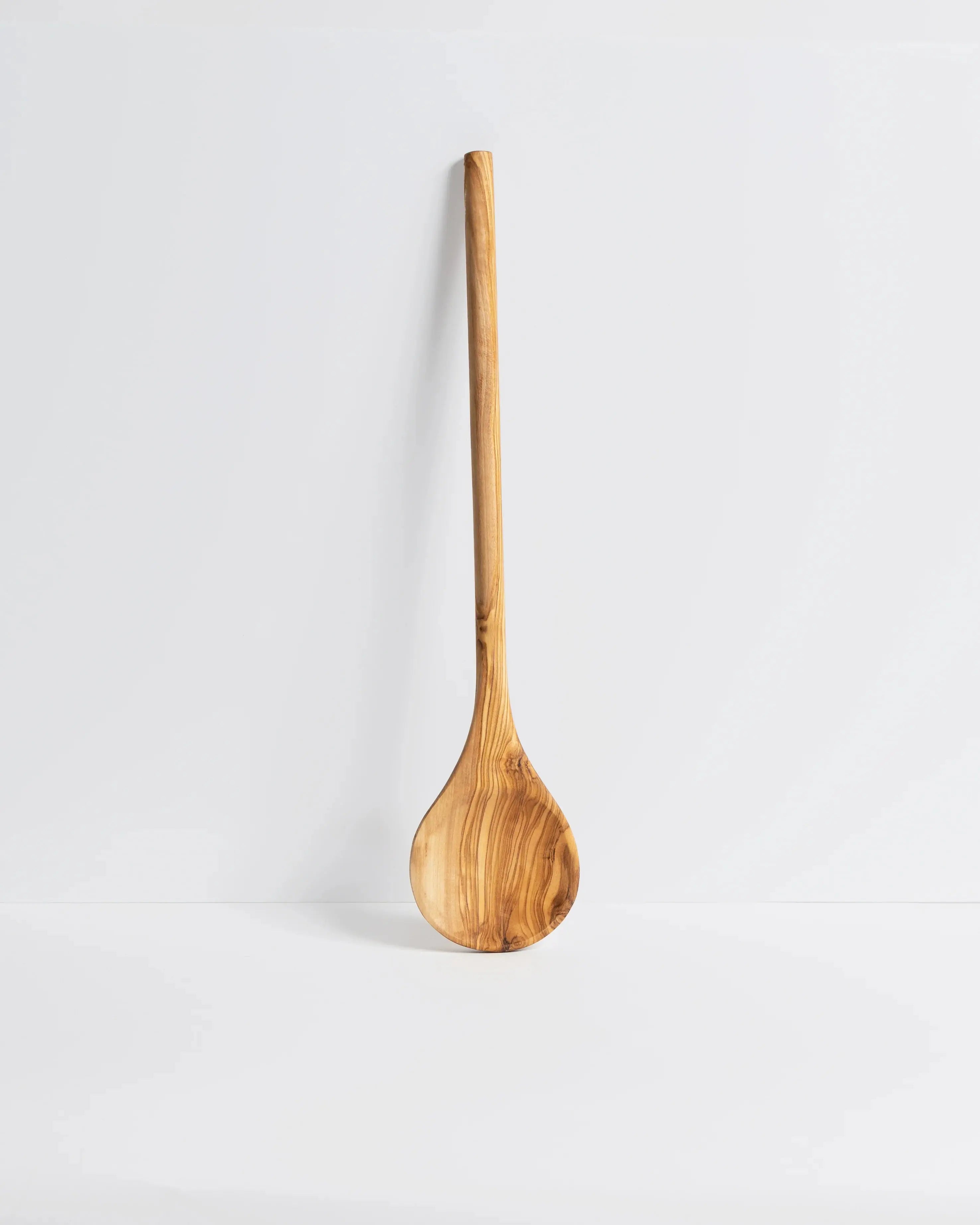 ROUND OLIVE WOOD COOKING SPOON - Muse Baskets and Co.