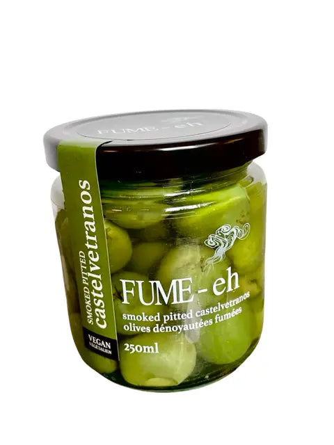 SMOKED PITTED CASTELVETRANO OLIVES - Muse Baskets and Co.