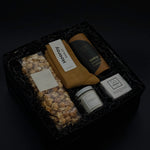 Wexford soy candle and Só Luxury honey oat cleansing bar – comforting self-care items from Canadian makers.