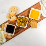 WHITE CERAMIC DIPPING BOWLS (SET OF 3) - Muse Baskets and Co.