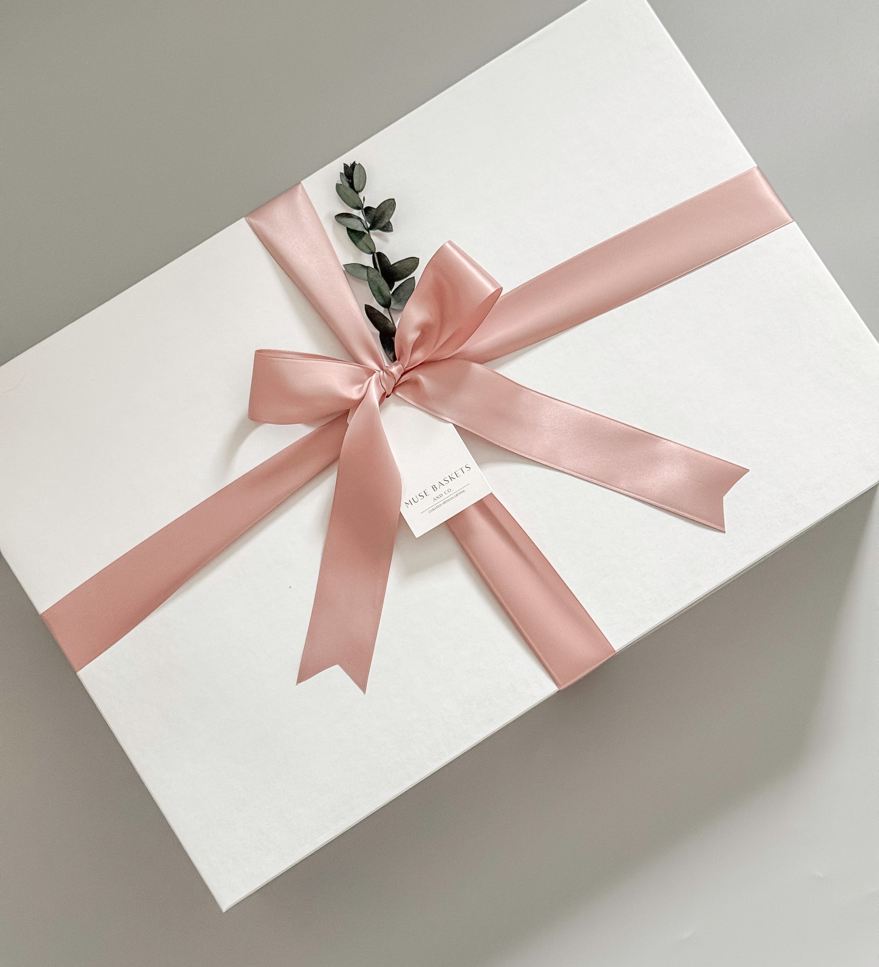 White Gift Box MUSE BASKETS AND CO.