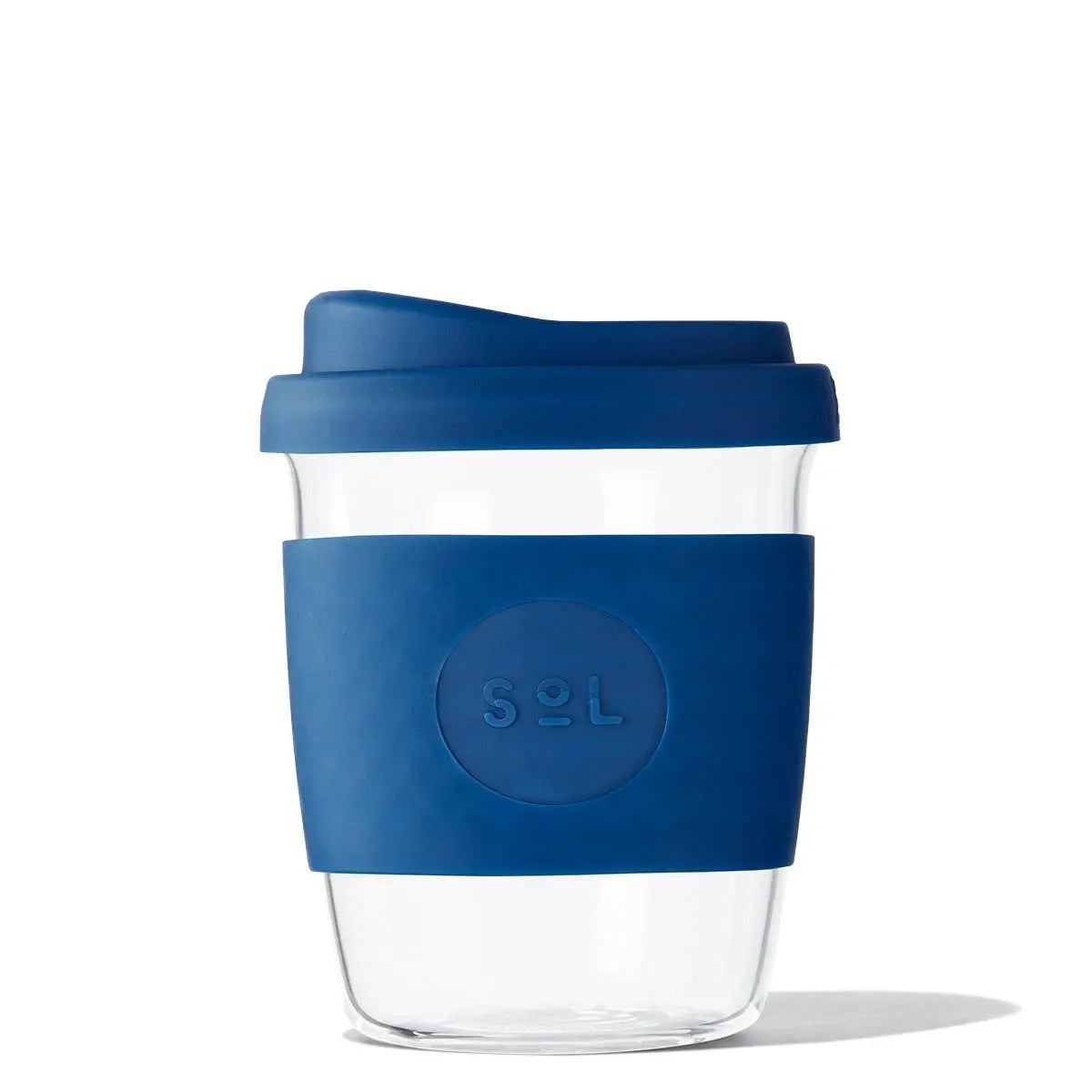 GLASS TRAVEL TUMBLER - WINTER BONDI BLUE 8 OZ - Muse Baskets and Co.