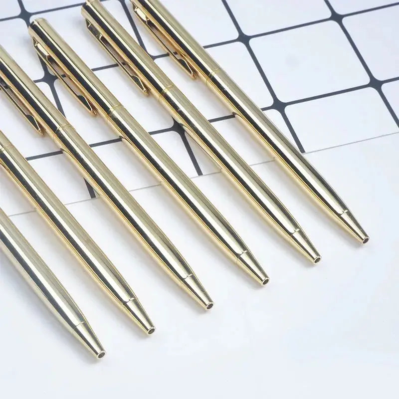 GOLD OR ROSE GOLD METAL BALLPOINT PENT - Muse Baskets and Co.