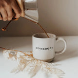 HOMEBODY - CREAM STONEWARE COFFEE MUG - Muse Baskets and Co.