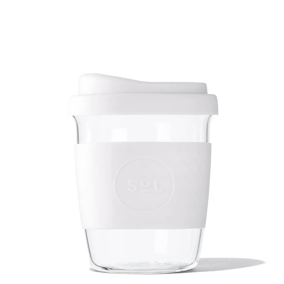 SOL GLASS TRAVEL TUMBLER - WHITE WAVE - Muse Baskets and Co.