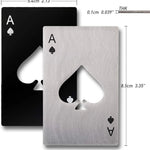 SPADE BEER OPENER, SILVER OR BLACK - Muse Baskets and Co.