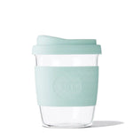 TRAVEL TUMBLER - COOL CYAN GLASS 8OZ - Muse Baskets and Co.