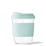 TRAVEL TUMBLER - COOL CYAN GLASS 8OZ - Muse Baskets and Co.