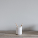 Matches or Toothpick Holder in White Marble