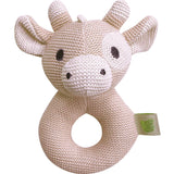 Pink Sweater Knit Crochet Ring Rattle