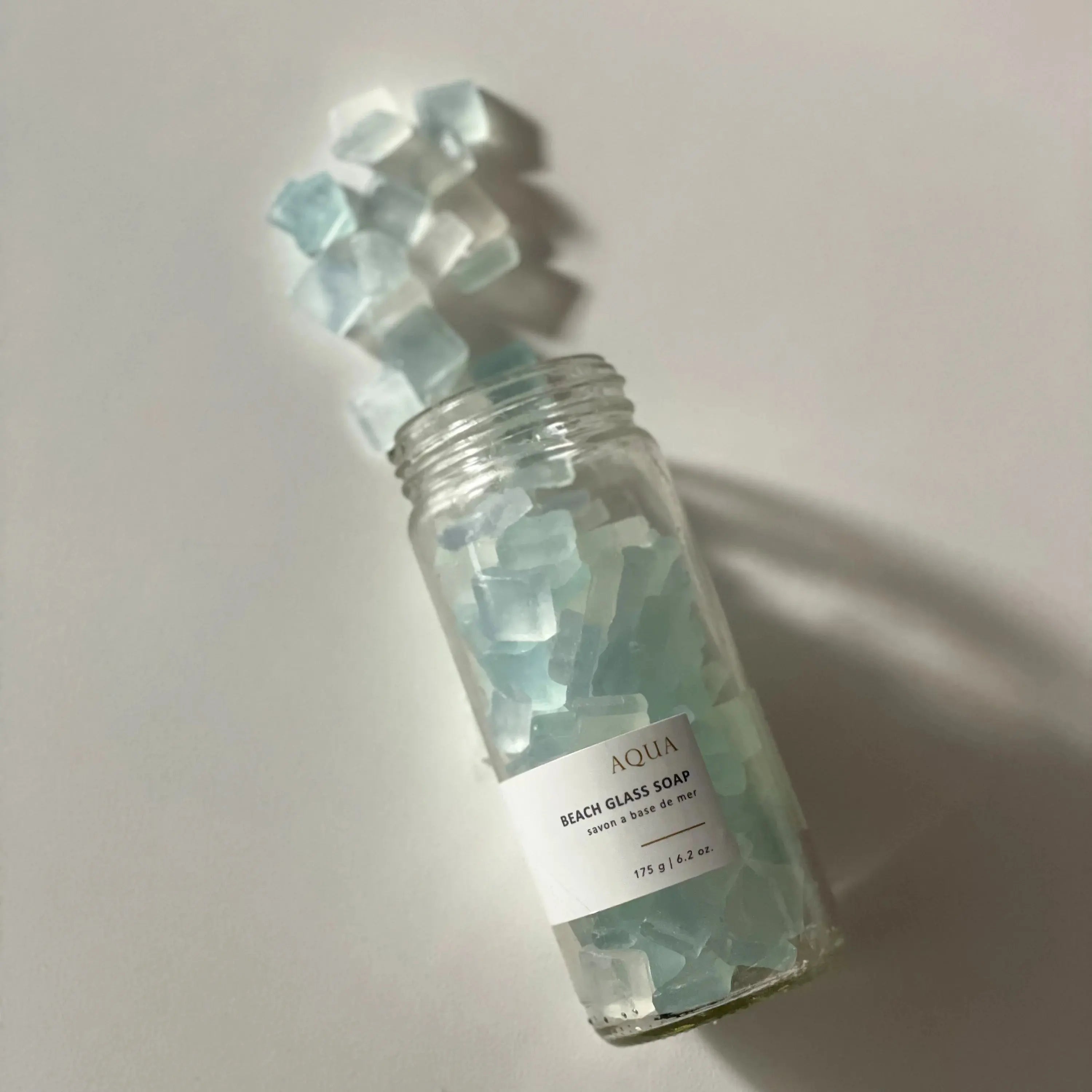 AQUA BEACH GLASS SOAP - Muse Baskets and Co.