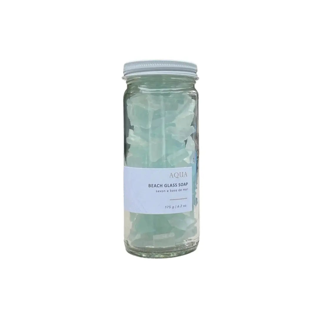 AQUA BEACH GLASS SOAP - Muse Baskets and Co.