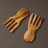 Natural Olive Wood Serving Forks