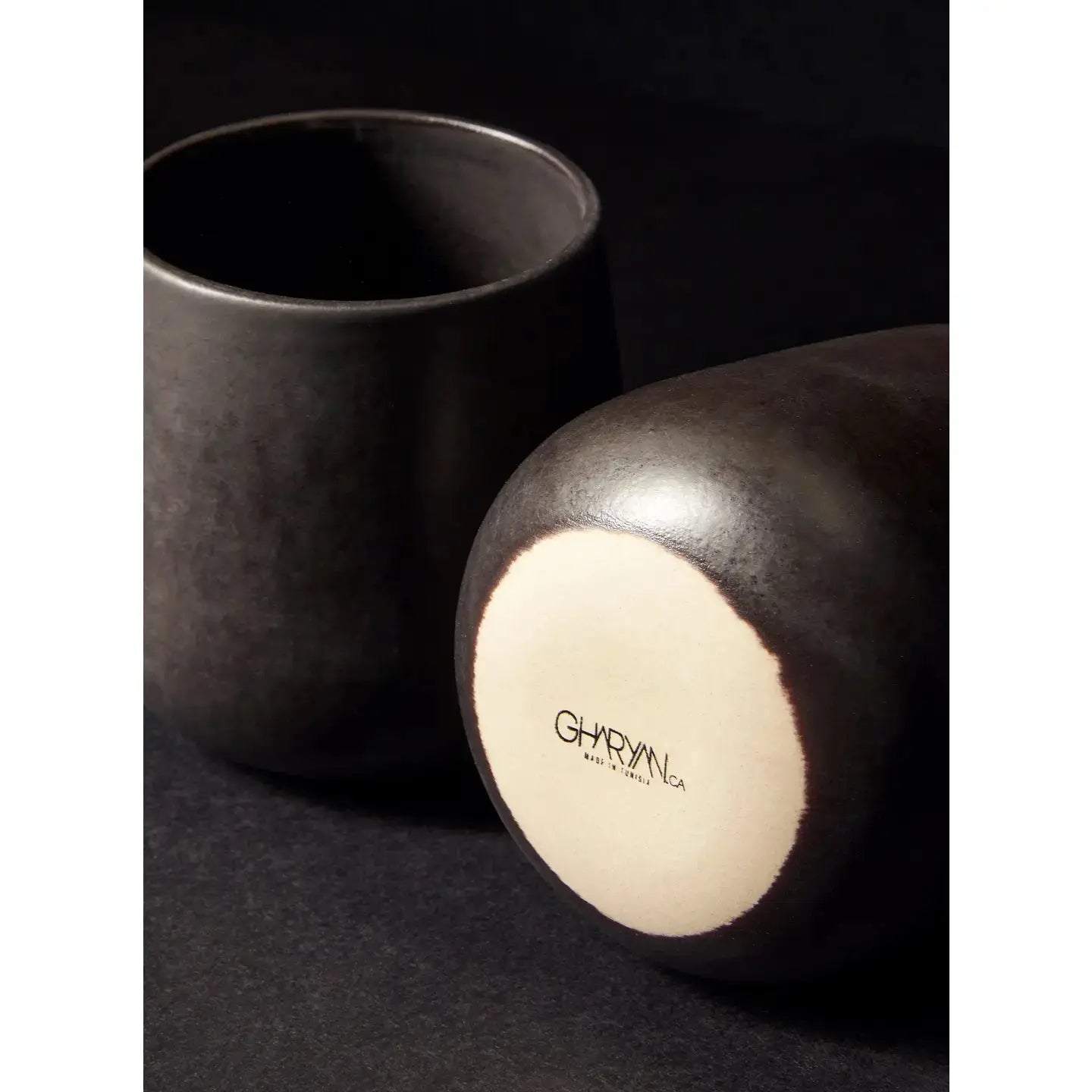 COFFEE | TEA CUP - MATTE BLACK GHARYAN STONEWARE