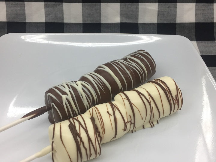Chocolate Covered Marshmallow Stick Checkers Premium Fudge