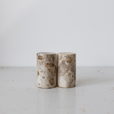 Chocolate Marble Salt & Pepper Shakers