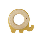 MUSTARD ELEPHANT TEETHER | WOOD + SILICONE - Muse Baskets and Co.