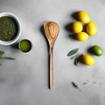 Natural Olive Wood Pointed Spatula GHARYAN Stoneware & Olive Wood Tableware | Canada
