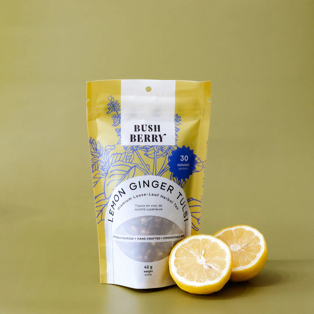 Bush Berry - Organic Lemon Ginger Tulsi Tea Bush Berry
