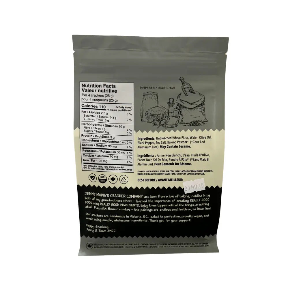 PEPPER AND SEA SALT CRACKERS - Muse Baskets and Co.