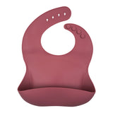 PINK SILICONE BIB | BABY & TODDLER - Muse Baskets and Co.
