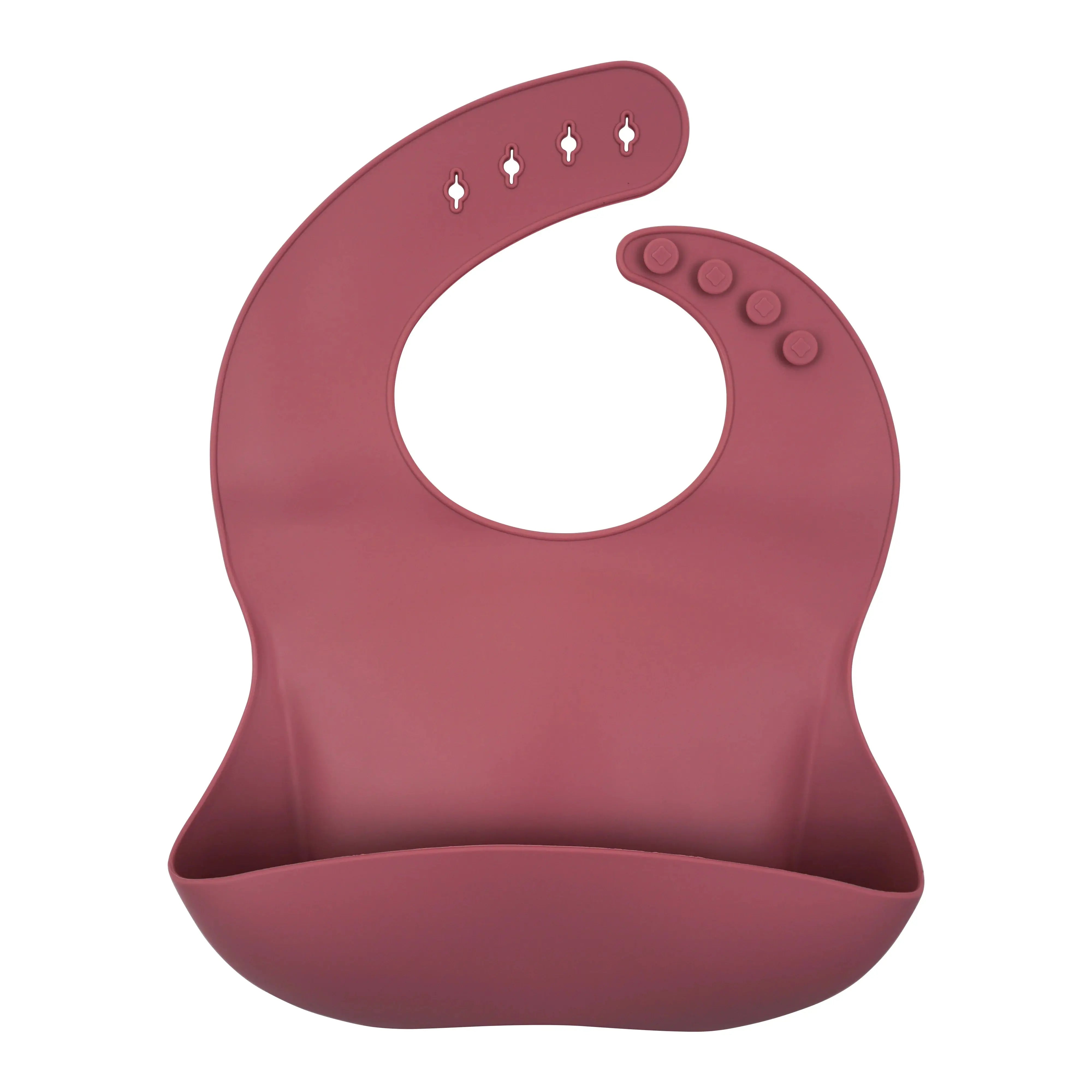 PINK SILICONE BIB | BABY & TODDLER - Muse Baskets and Co.