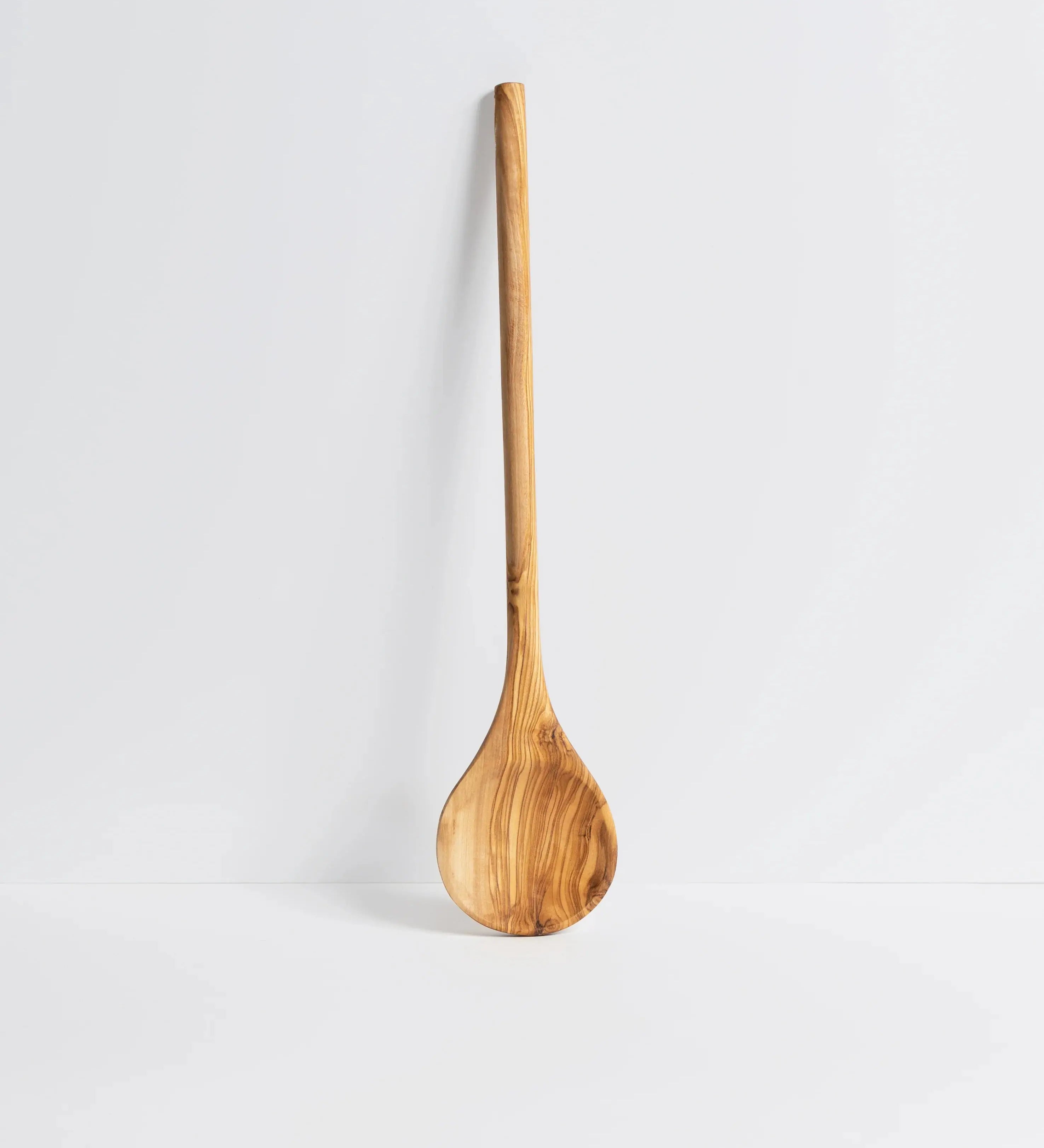 ROUND OLIVE WOOD COOKING SPOON - Muse Baskets and Co.