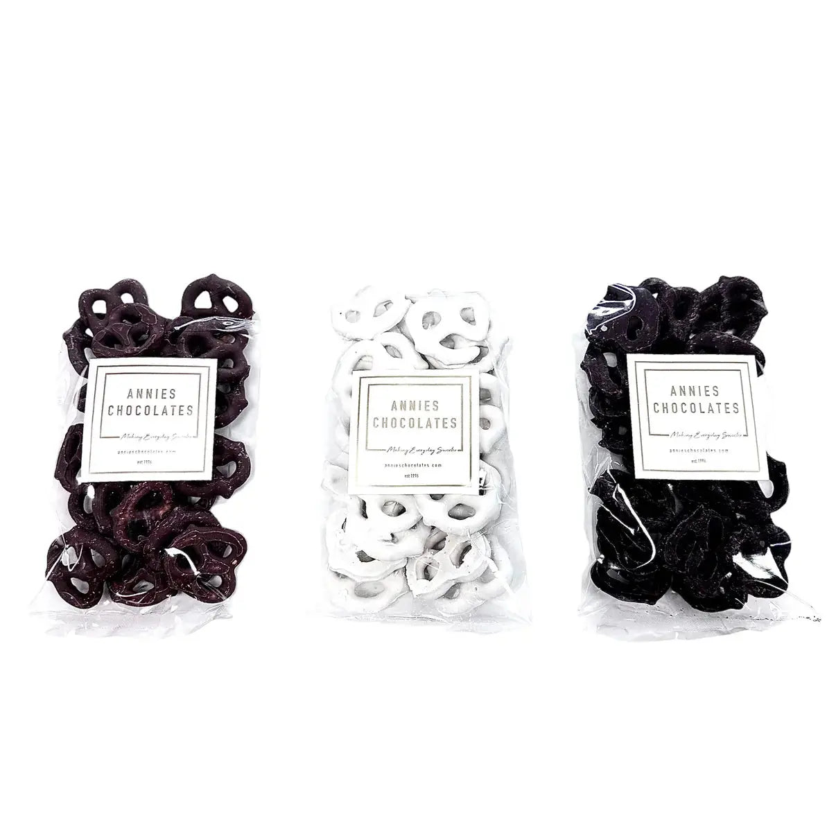 WHITE CHOCOLATE COVERED PRETZELS - Muse Baskets and Co.