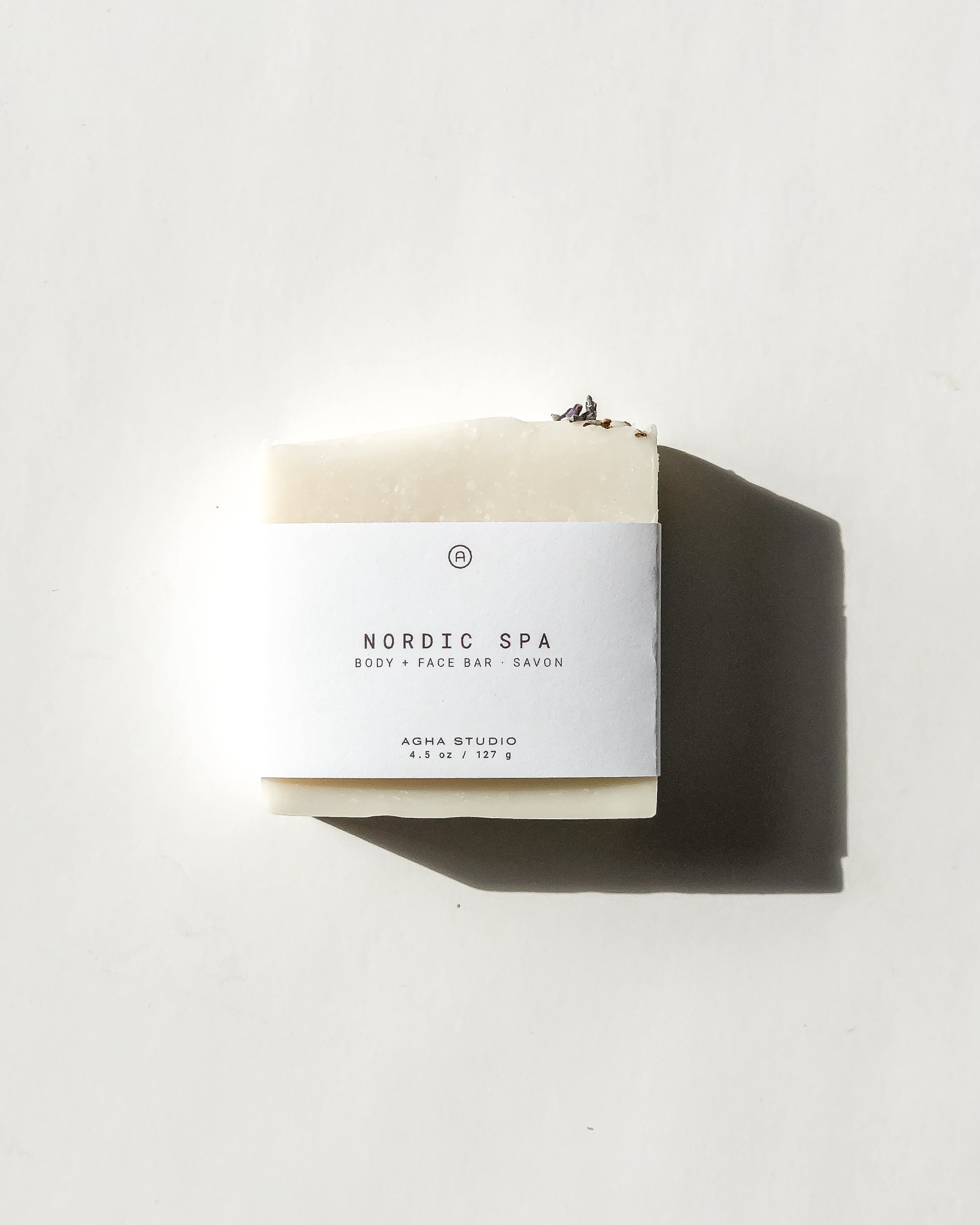 Agha Studio Nordic Spa body and face bar soap, a self-care product featured in Muse Baskets and Co. gift baskets