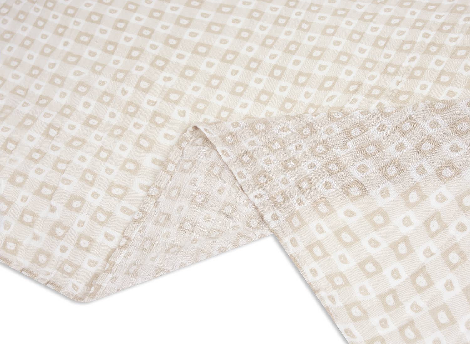 Close up of second beig bear swaddle