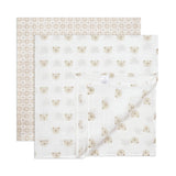 Gender Neutral Swaddles with Beige Baby Bears 