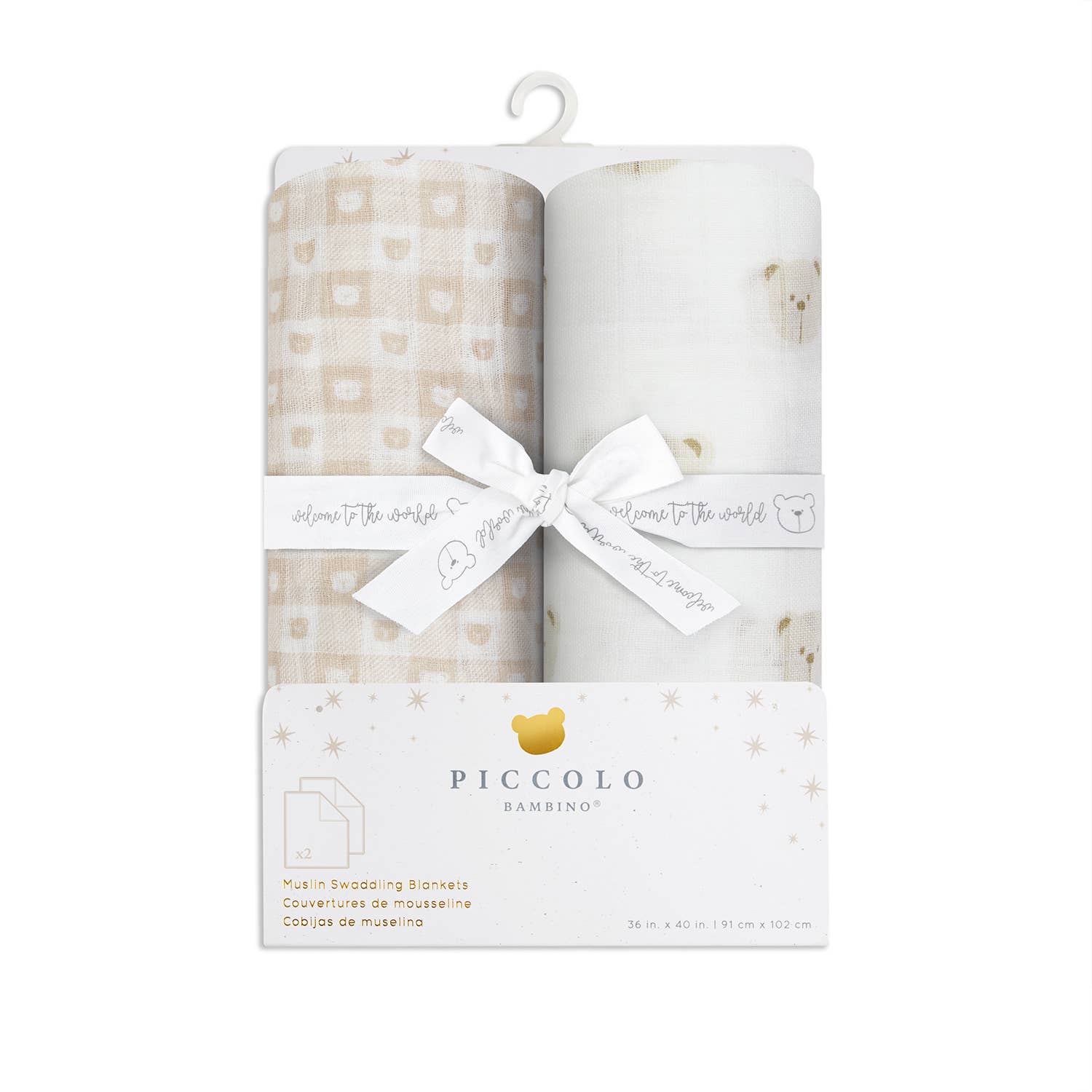 gift package of gender neutral cotton swaddles