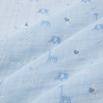 Light blue fabric with small animal prints