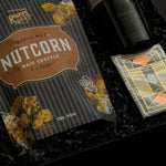 After Hours luxury gift box with candle, gourmet maple confection, charcoal bar and designer playing cards