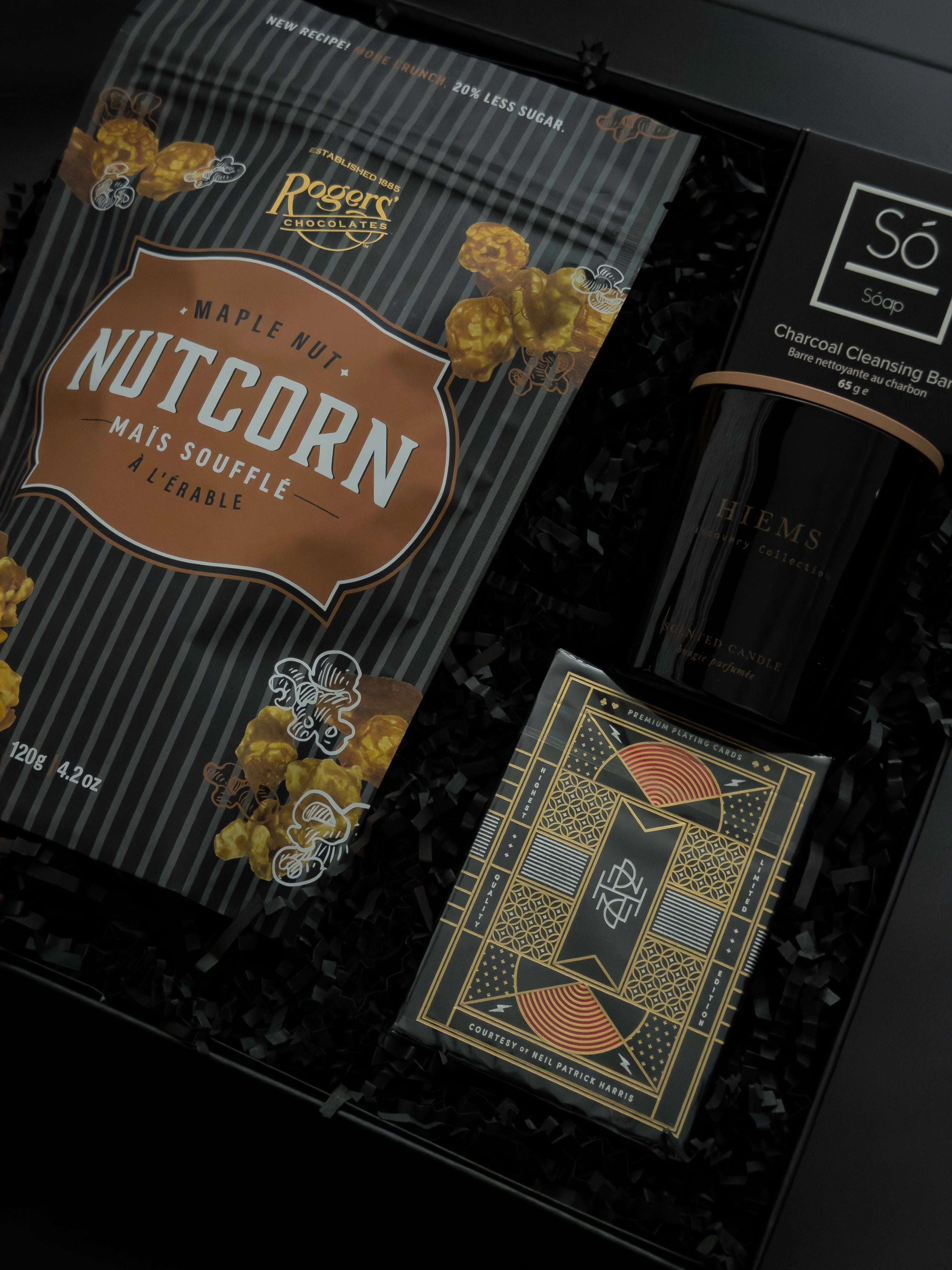 Executive appreciation gift box in signature black with refined evening essentials