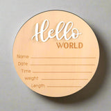 HELLO WORLD WOOD SIGN