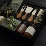 Elegant black charcuterie gift box perfect for client appreciation or holiday entertaining.